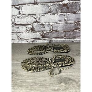 Collin Stuart Ivory Leather Snake Skin Print Strap Sandals Women’s Sz 9M US/40EU